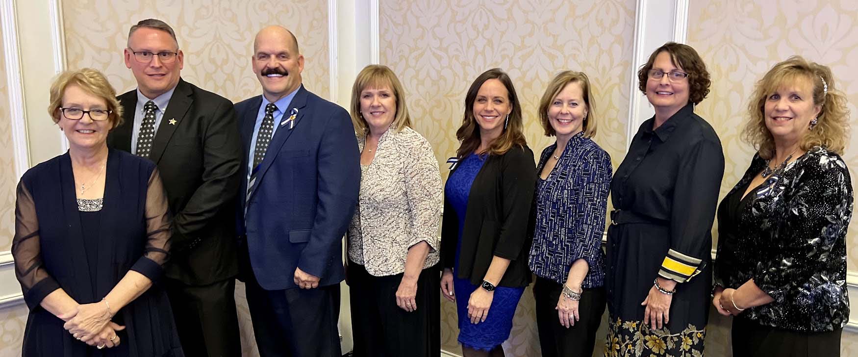 group of officers at conference